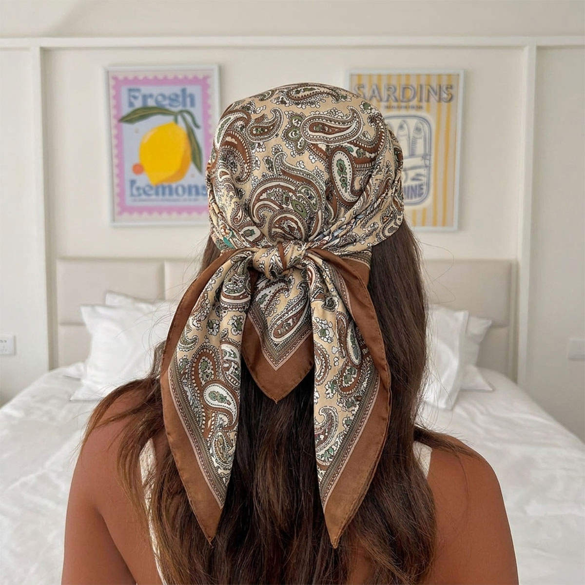Scarf Silk Square - 새로운 디자인 패션 스퀘어 실크 스카프