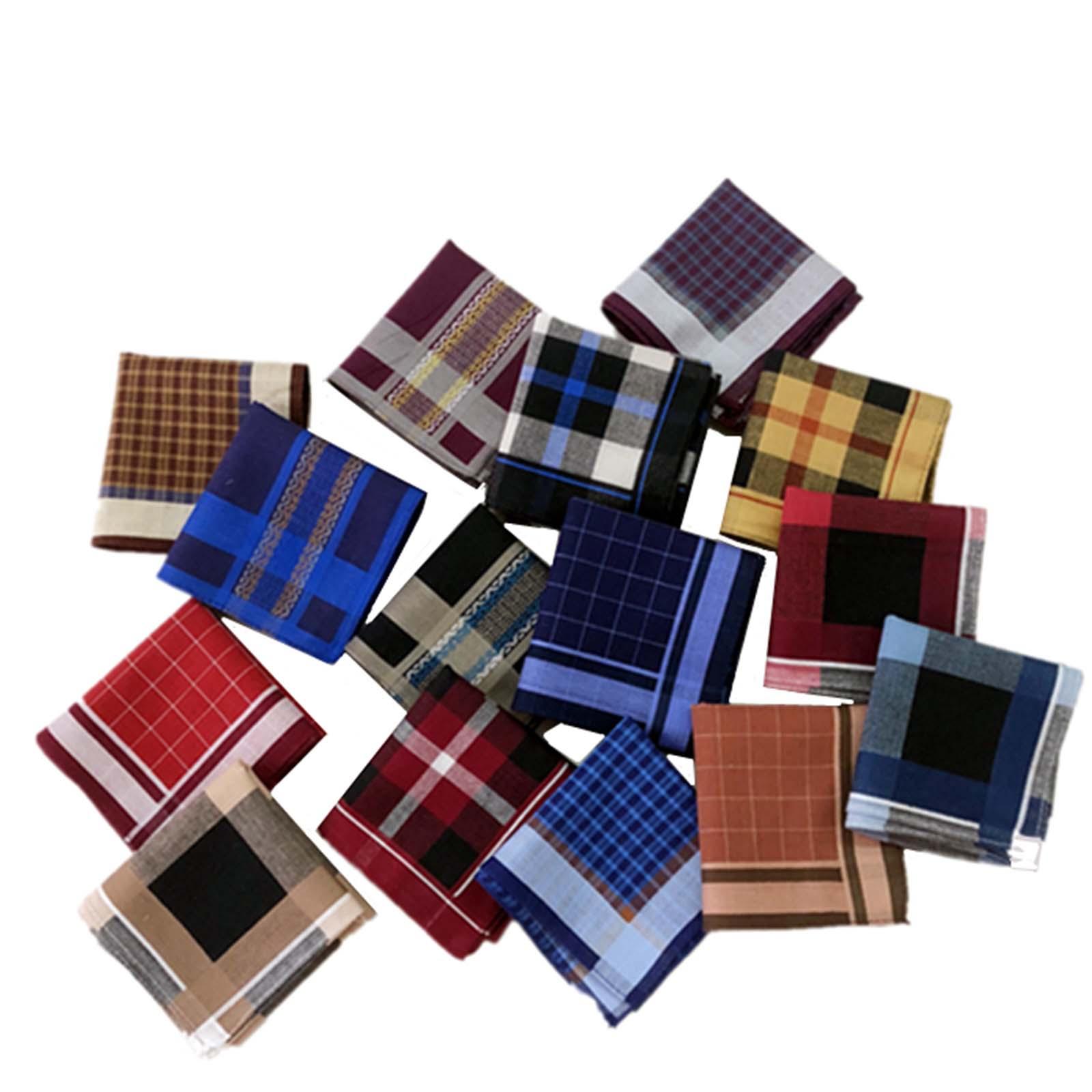 6개입 다크 플래드 손수건 부드러운 남성용 손수건 40 - Handkerchief Cotton Men 리뷰 및 가격