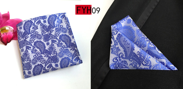 남성용 클래식 페이즐리 질감 손수건, 핑크 노란색 포켓 - Pocket Square Set 리뷰 및 가격