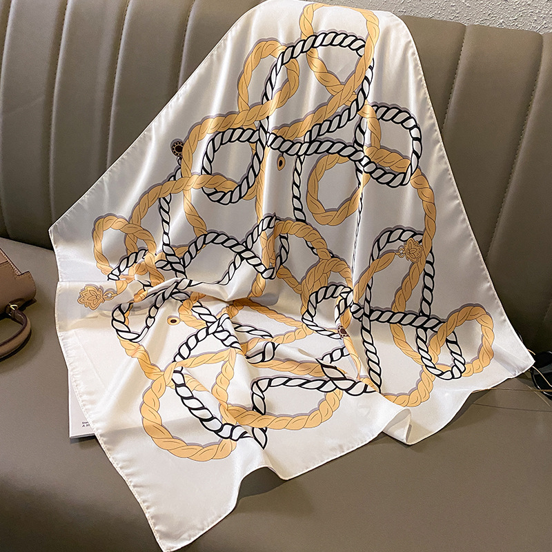 실크 스카프 프린트 럭셔리 디자인 목도리 스카프 여성용 - Ascot Neck Scarf 리뷰 및 가격