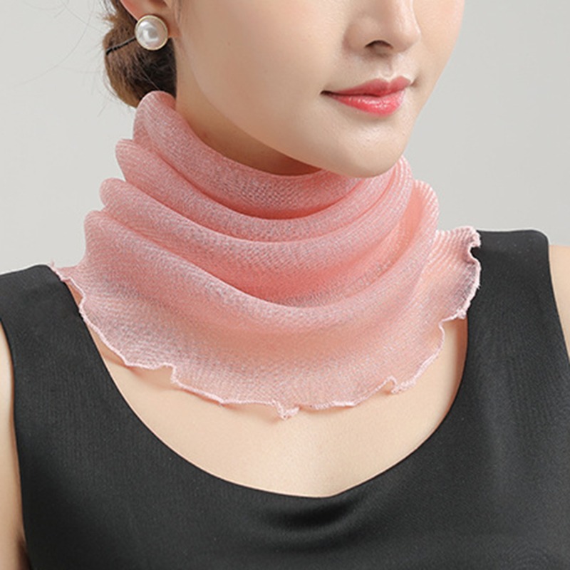 봄 여름 시폰 넥 칼라 스카프 여성 머리 얇은 선 스크 - Ascot Neck Scarf 리뷰 및 가격